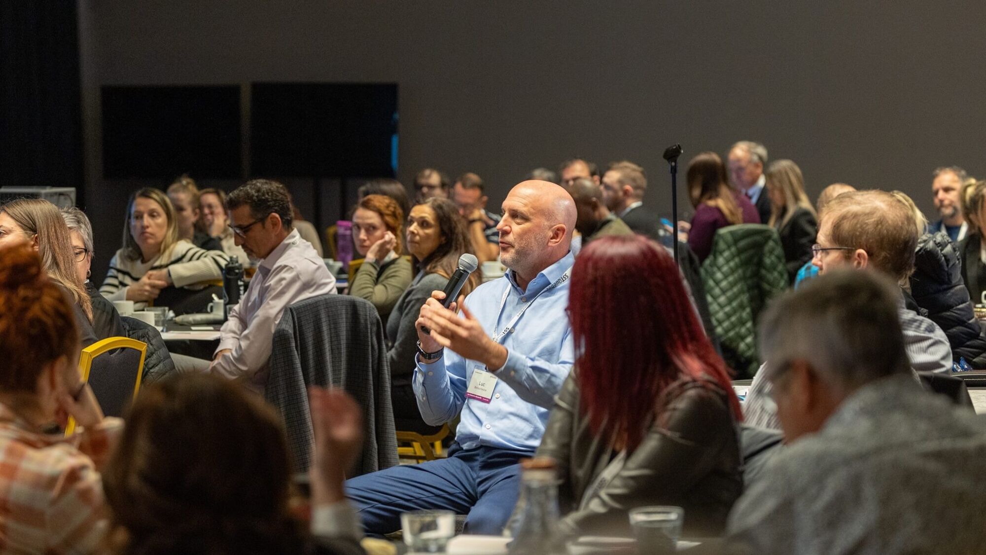 Participants en période de questions au Congrès annuel de la SST