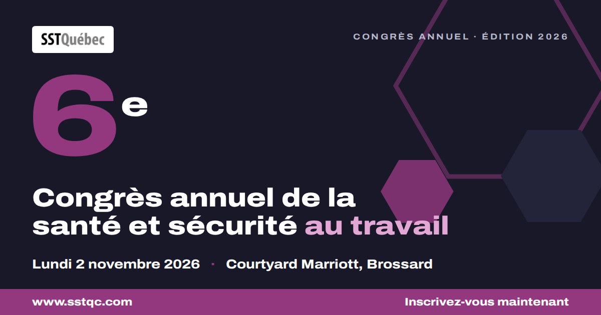 Affiche du 6e Congrès annuel de la SST, 2 novembre 2026 à Brossard